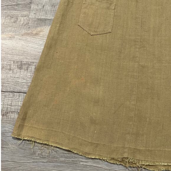 Gerties 100% Linen Midi Dress Medium Cottagecore Peasant Boho Lagenlook - Picture 7 of 7